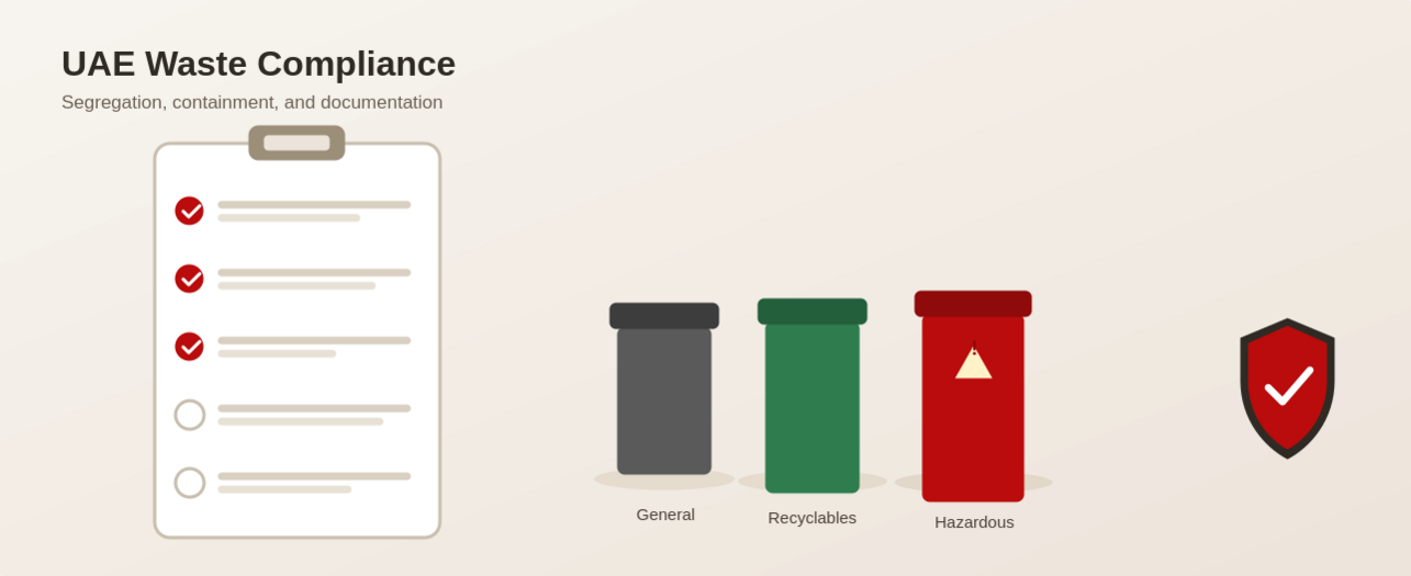 Commercial waste segregation and compliant waste management equipment in the UAE