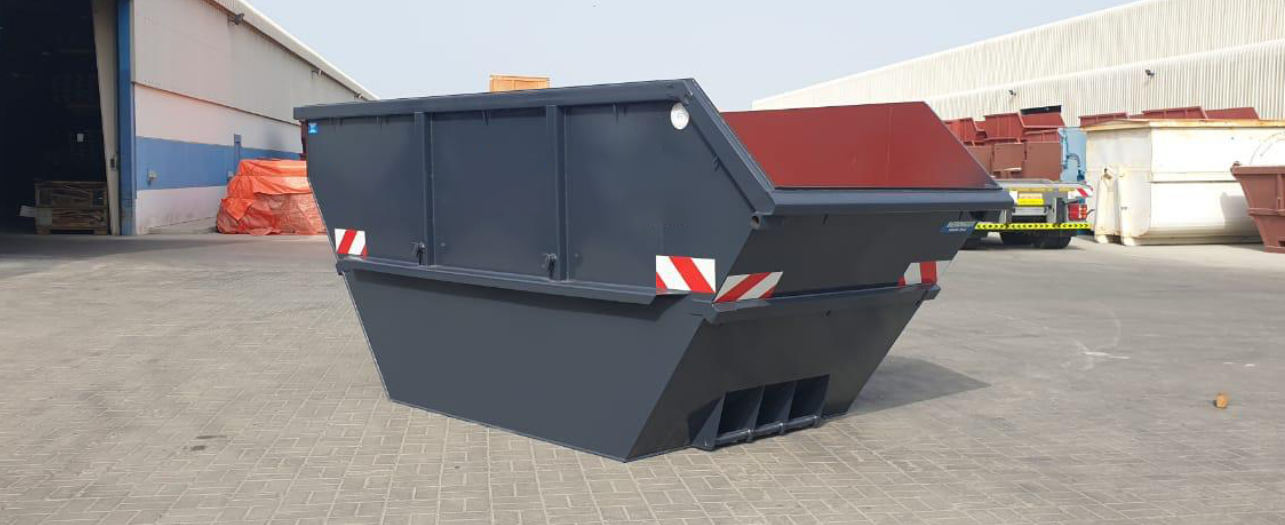 Outdoor metal ashtray bin filled with cigarette butts