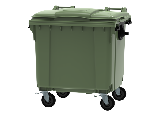 4 Wheel 1100 L Flat Lid SL Type HDPE Bin