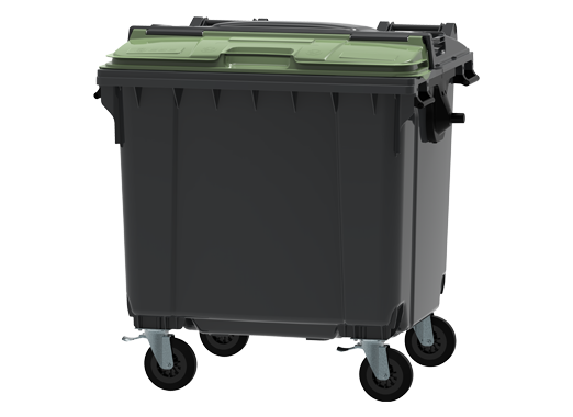 4 Wheel 1100 L Flat Slid Lid Type HDPE Bin