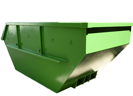 Green 7 CBM Garbage Skip Open Top By Power Bear