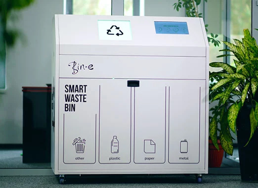 High waste sorting recycling bin-e-standard